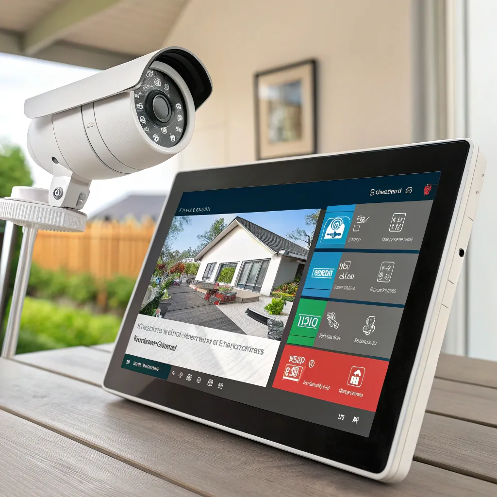 Smart Security System showing device interface